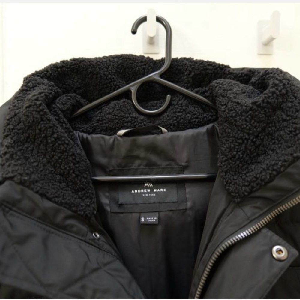 ANDREW MARC Yarmouth Parka Jacket with Fleece-Lined Hood - NWT - Picture 8 of 10